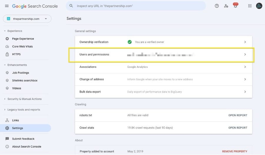 How to Add a User to Google Search Console 3