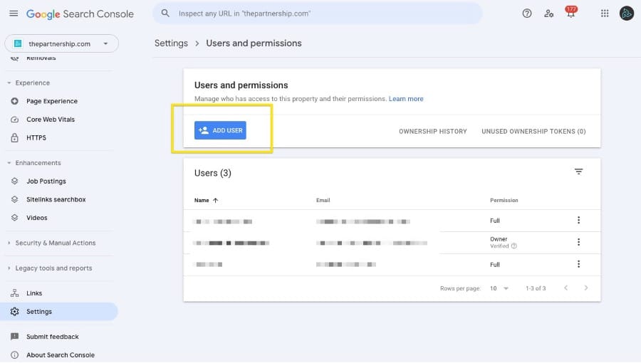 How to Add a User to Google Search Console 4