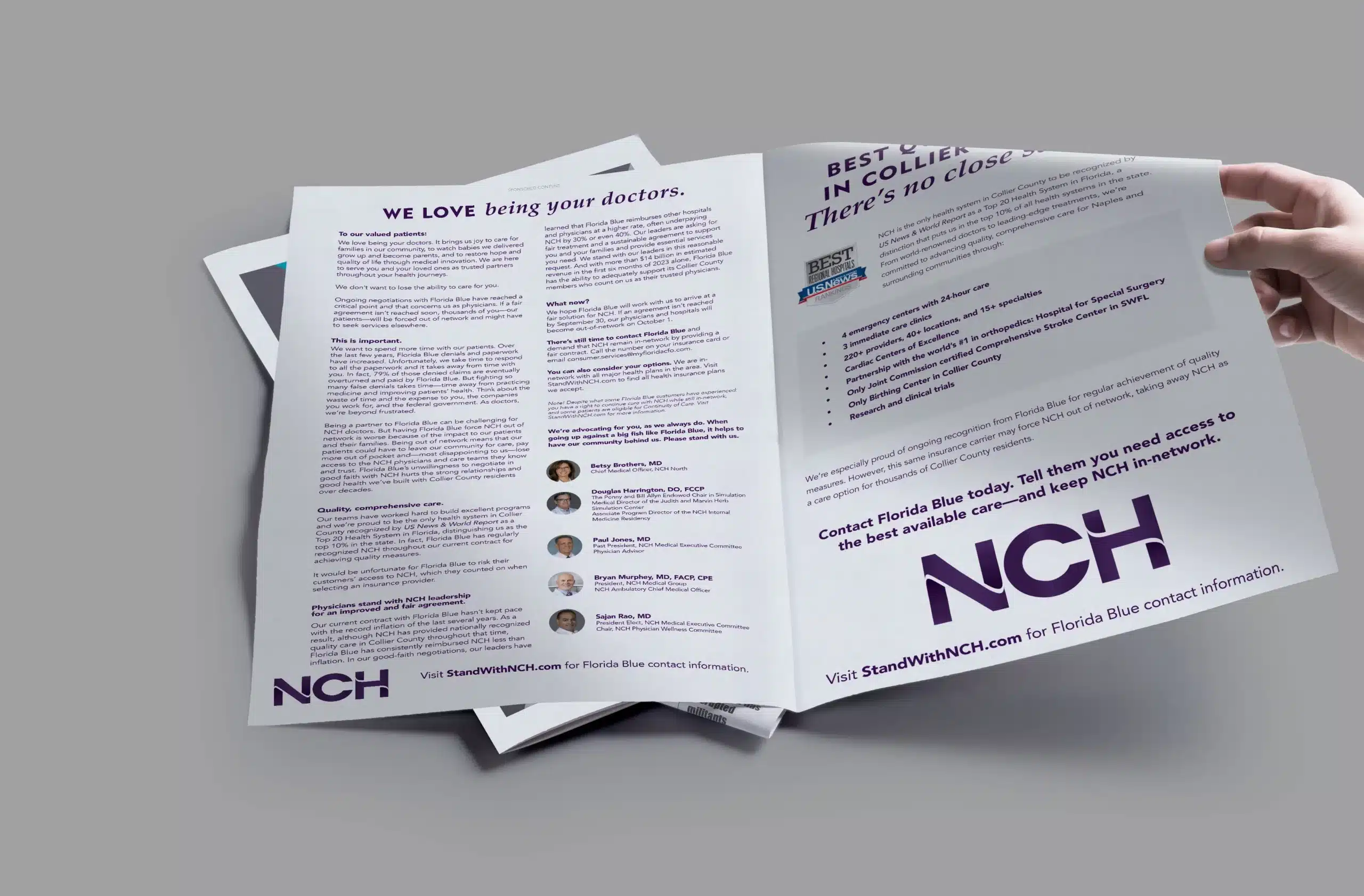 Stand with NCH Newspaper Mockup