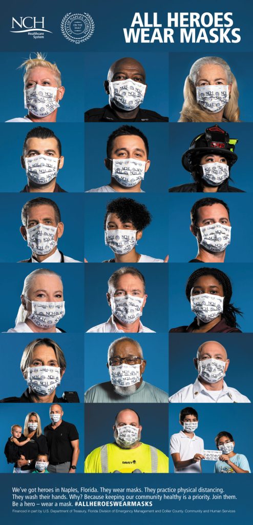 NCH All Heroes Wear Masks Naples Daily News Full Page ad