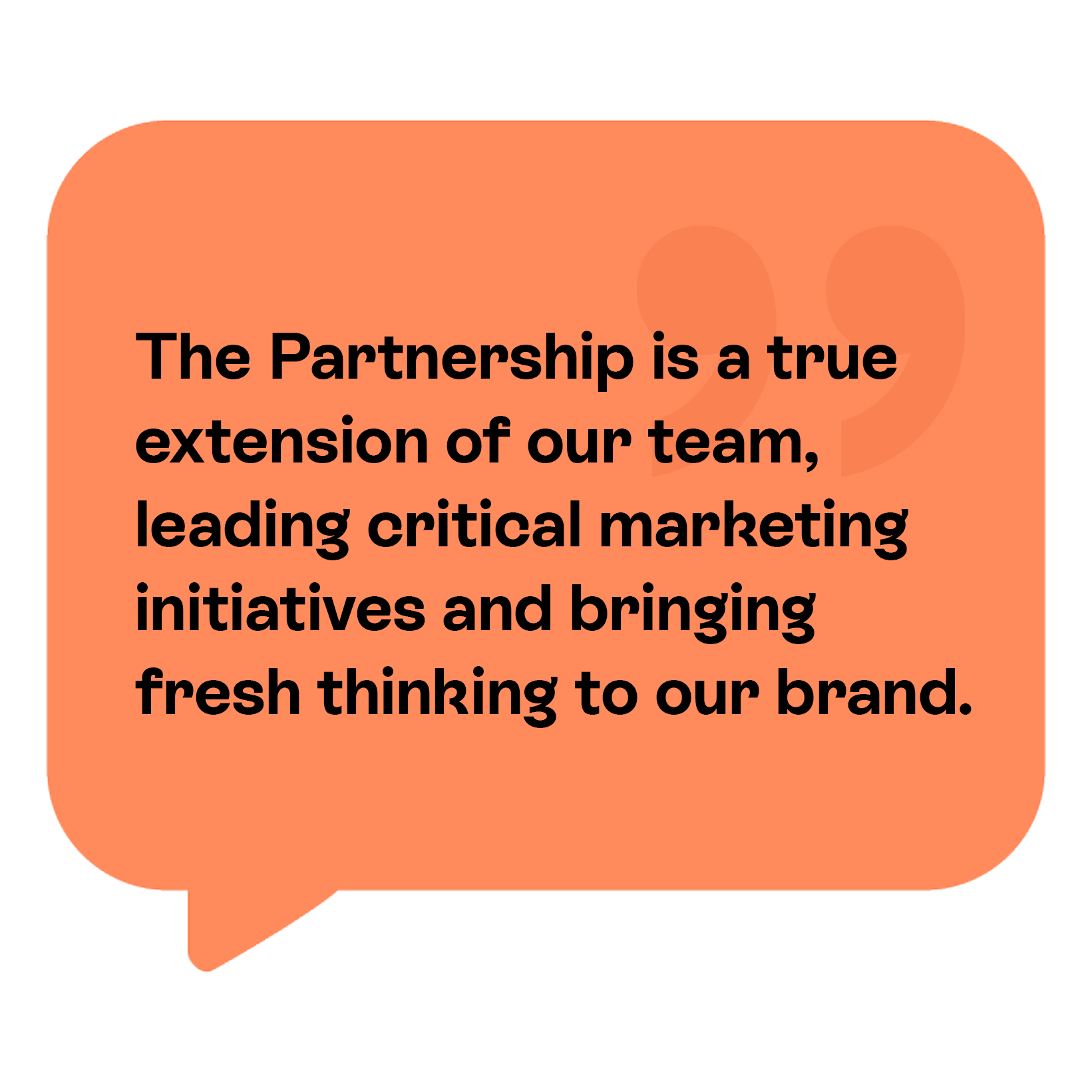 orange quotation box testimonial