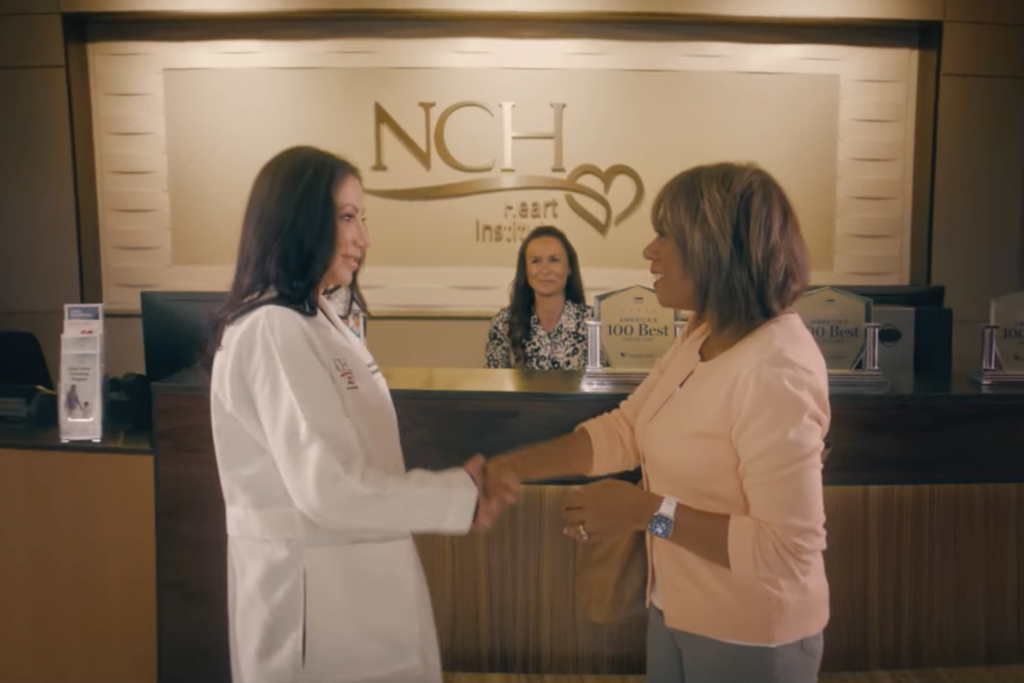 NCH NHI Phase3 Campaign a doctor shaking hands with a patient while a secretary looks on