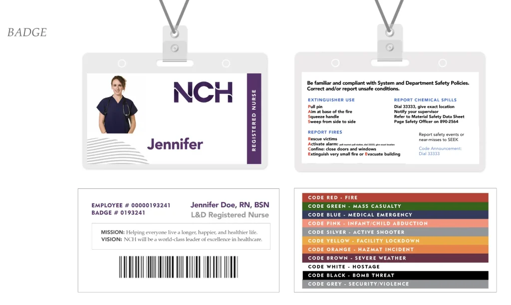 nch staff badge mock-ups