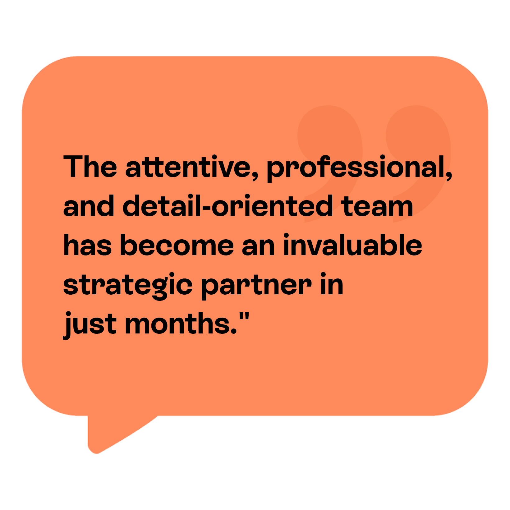 orange quotation box testimonial