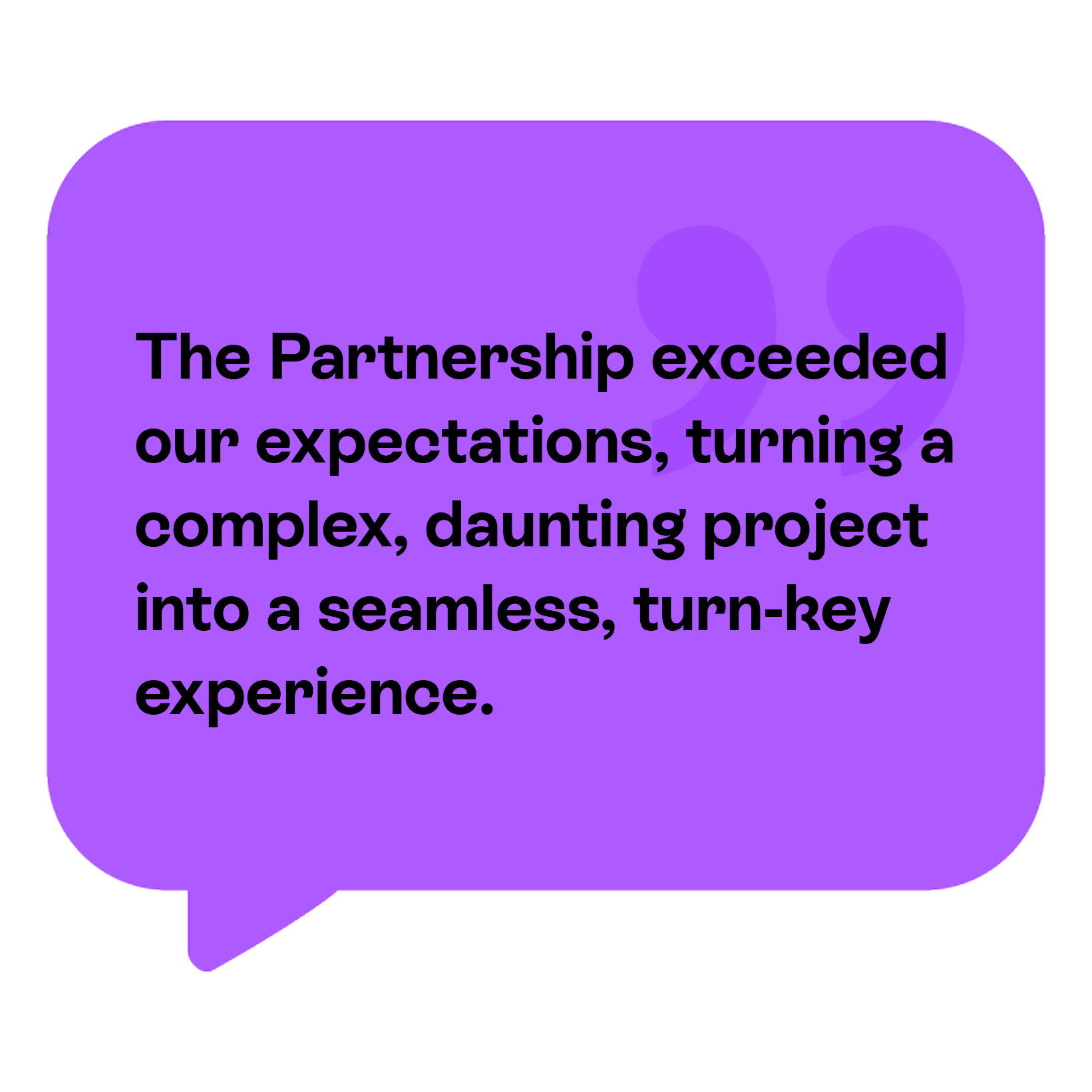 purple quotation box testimonial